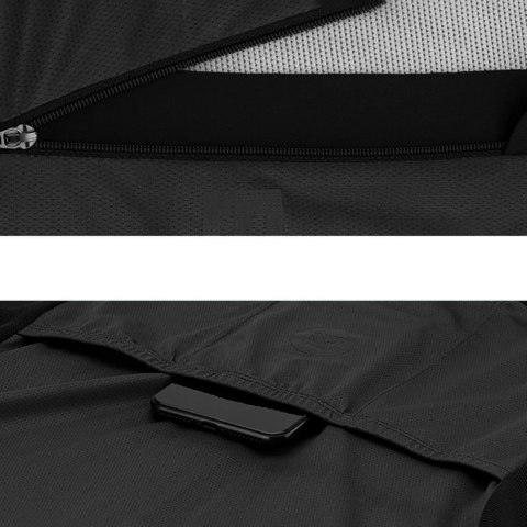 Koszulka rowerowa rozpinana z krótkim rękawem XXL - czarna ROCKBROS