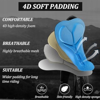 Spodenki rowerowe kolarskie krótkie na szelkach z wkładką XL - czarne ROCKBROS