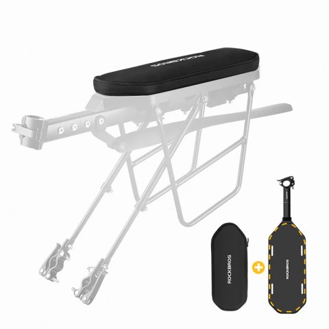 Torba na bagażnik rowerowy składana z funkcją siedziska 5l - czarna ROCKBROS