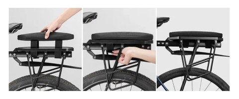 Torba na bagażnik rowerowy składana z funkcją siedziska 5l - czarna ROCKBROS