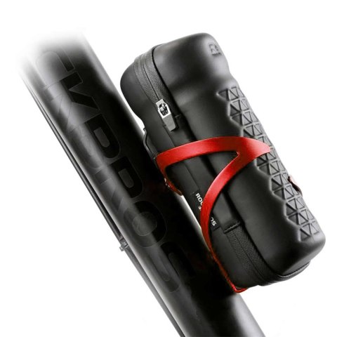 Uchwyt aluminiowy rowerowy na bidon butelkę - czerwony ROCKBROS