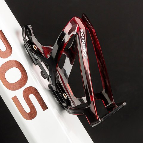 Uchwyt rowerowy na bidon butelkę - czarno-czerwony ROCKBROS