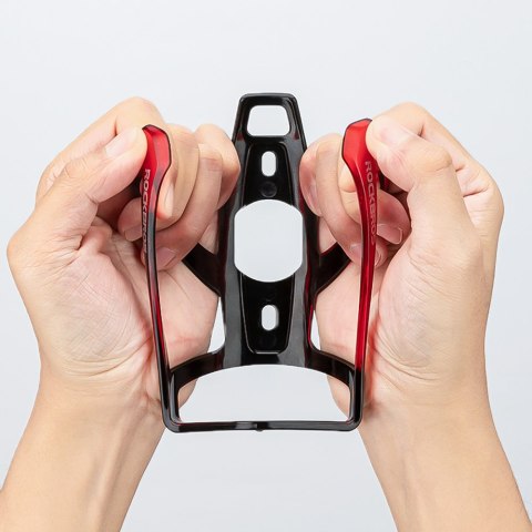 Uchwyt rowerowy na bidon butelkę - czarno-czerwony ROCKBROS