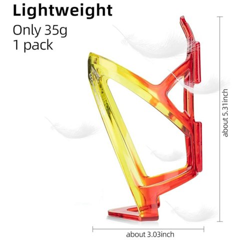 Uchwyt rowerowy na bidon butelkę - czerwono-żółty ROCKBROS