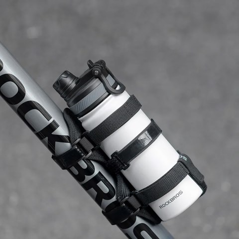 Uchwyt rowerowy z rzepami do mocowania na ramie kierownicy na głośnik bidon itp. - czarny ROCKBROS