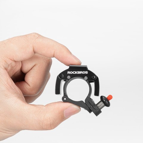 Dzwonek rowerowy w kształcie litery C - czarny ROCKBROS