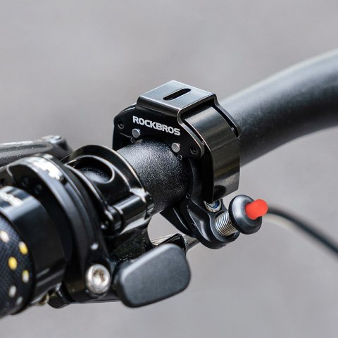 Dzwonek rowerowy w kształcie litery C - czarny ROCKBROS