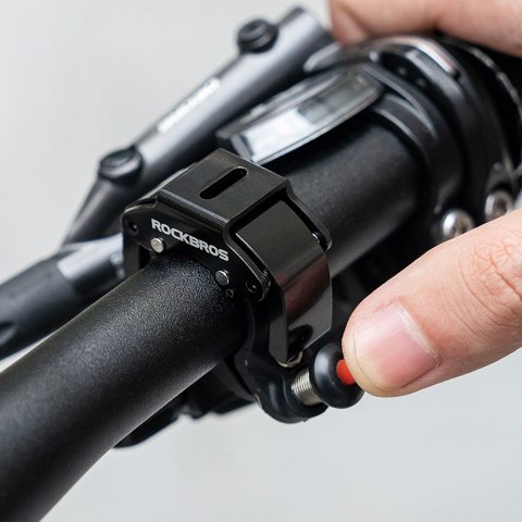 Dzwonek rowerowy w kształcie litery C - czarny ROCKBROS