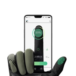 Rękawiczki rowerowe amortyzujące rozmiar L - zielono-czarne ROCKBROS