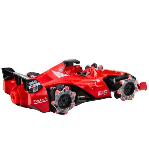 Auto Sportowe Wyścigówka Zdalnie Sterowana RC Efekt Dymu 2.4G Czerwona LEAN Toys