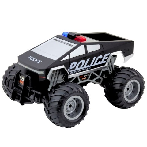 Auto Terenowe Policyjne Off-Road RC Zdalnie Sterowane Czarne 1:16 LEAN Toys