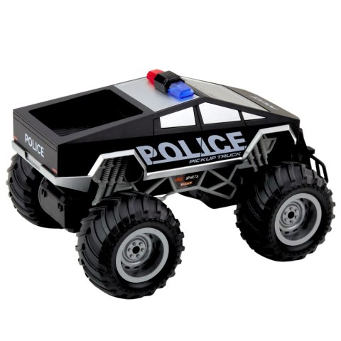 Auto Terenowe Policyjne Off-Road RC Zdalnie Sterowane Czarne 1:16 LEAN Toys