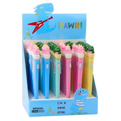 Długopis Świecący Dinozaur W Jajku Niebieski Tusz 0.7mm Mix LEAN Toys