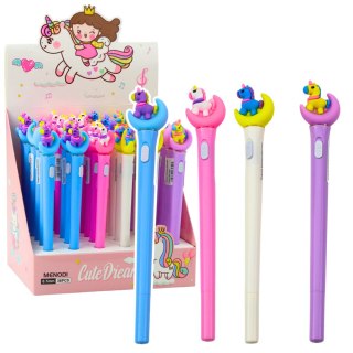 Długopis Świecący Jednorożec Na Księżycu Niebieski Tusz 0.7mm Mix LEAN