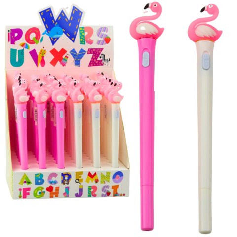 Długopis Świecący Różowy Flaming Niebieski Tusz 0.7mm Mix LEAN