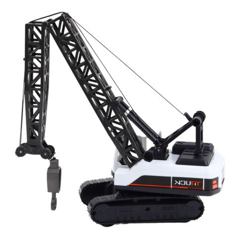 Dźwig Gąsienicowy Budowlany Obrót 360° Ruchomy Hak Biały LEAN Toys