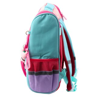 Plecak Szkolny Biały Kot Saszetka Z Ptaszkiem Zawieszka 21L LEAN