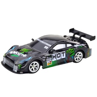 Samochód Wyścigowy Auto Do Driftu RC Czarno Zielone 30km/h 1:16 LEAN Toys