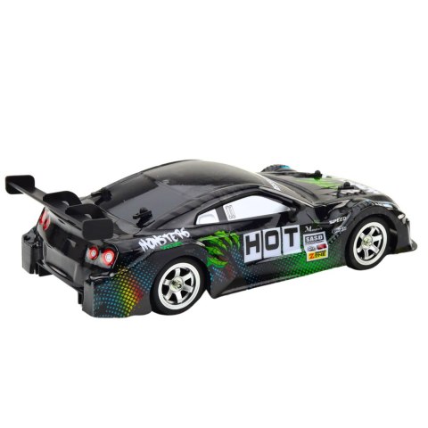 Samochód Wyścigowy Auto Do Driftu RC Czarno Zielone 30km/h 1:16 LEAN Toys