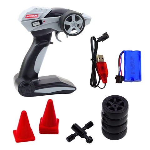 Samochód Wyścigowy Auto Do Driftu RC Srebrne 30km/h 1:16 LEAN Toys