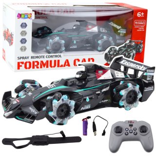 Wyścigówka Auto Sportowe Zdalnie Sterowana RC Efekt Dymu 2.4G Czarna LEAN Toys