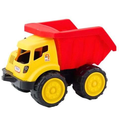 Duża Wywrotka Dla Dzieci Do Piasku Pojazd Budowlany Czerwono-Żółta LEAN Toys