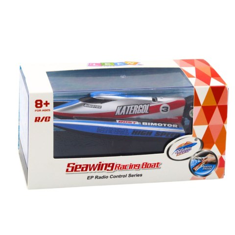 Łódź Motorówka Zdalnie Sterowana RC Niebiesko-Srebrna 14cm LEAN Toys