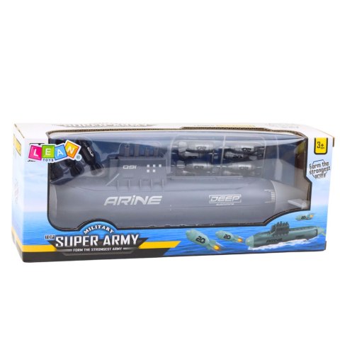 Statek Łódź Podwodna Strzelająca Torpedami Napęd Ciemnoszara 28cm LEAN Toys