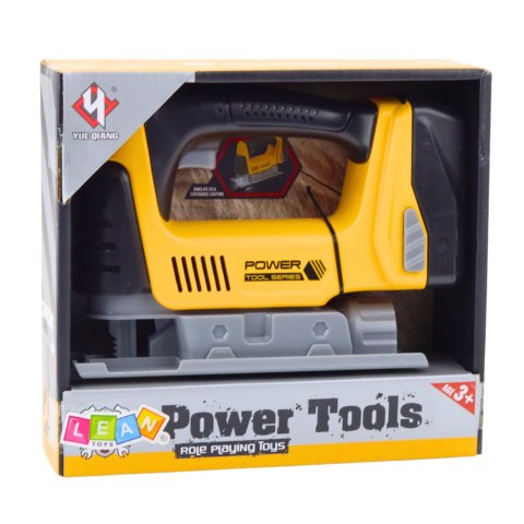 Wyrzynarka Dla Dzieci Na Baterie Światło LED Żółta LEAN Toys