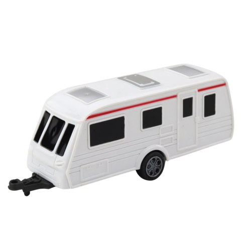 Zestaw Samochód Metalowy Z Kamperem Przyczepa Pomarańczowy LEAN Toys