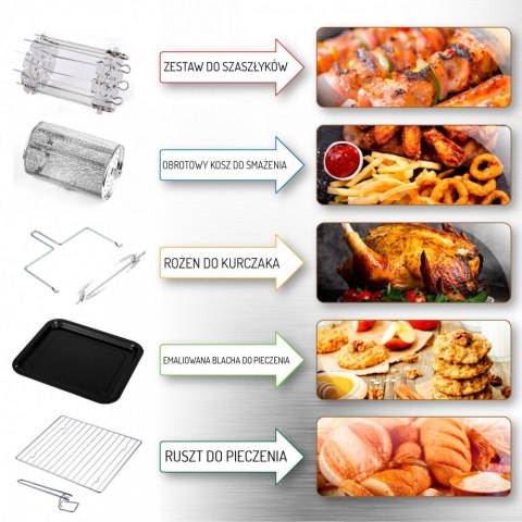 Piekarnik beztłuszczowy 8w1 13l AD 6309 Adler