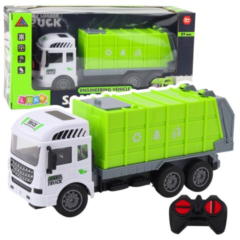 Śmieciarka RC Zdalnie Sterowana Światła Zielona 1:24 LEAN Toys