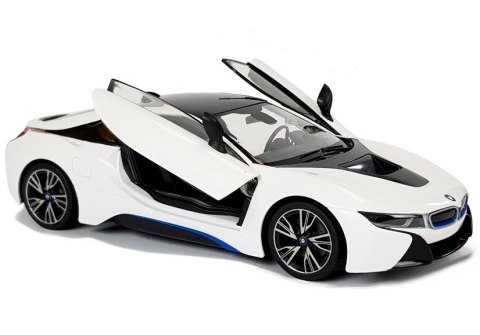 Auto R/C BMW i8 Rastar 1:14 Biały Drzwi Automatyczne Rastar