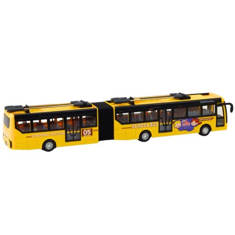 Autobus Szkolny Trolejbus Przegubowy Zdalnie Sterowany RC 1:32 Żółty LEAN Toys