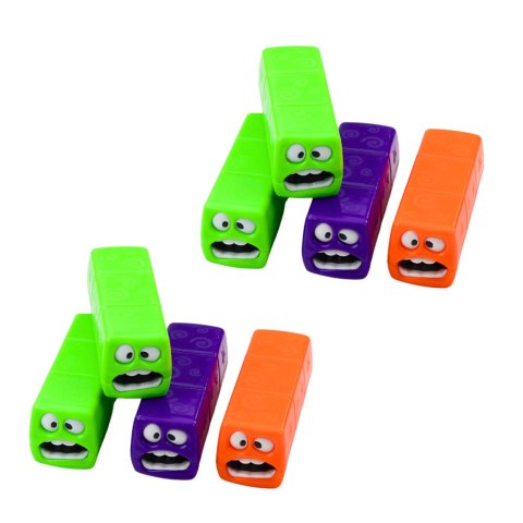 Gra Zręcznościowa Wieża 24 Klocki Z Buźkami Kolorowe LEAN Toys