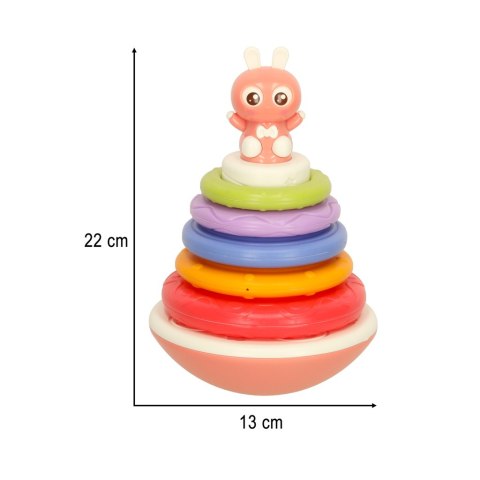 Wańka wstańka zabawka sensoryczna Bibi-inn różowa Kik Sp. z o. o. Sp. k.