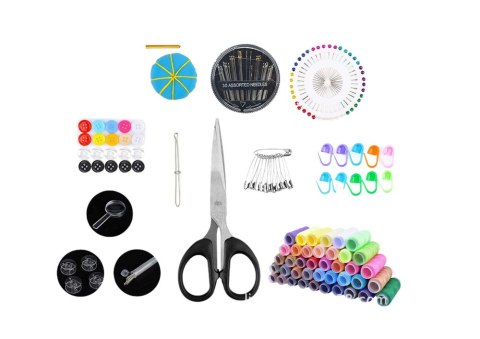 Duży Zestaw Krawiecki Do Szycia W Etui Przybornik 228el LEAN