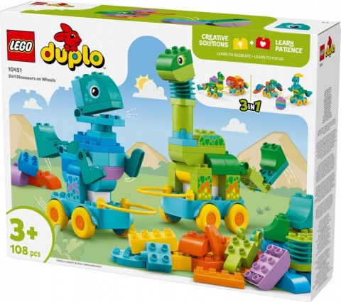 Klocki DUPLO 10451 3 w 1 Dinozaury na kółkach LEGO