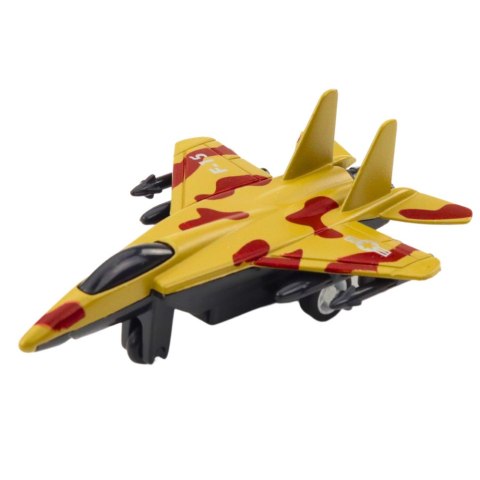 Myśliwiec Wojskowy Z Napędem Frykcyjnym Metalowy 11cm Mix LEAN TOYS