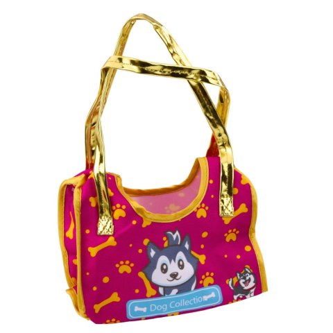 Piesek Husky W Torebce Pluszowy Maskotka Przytulanka Biało Szary LEAN Toys