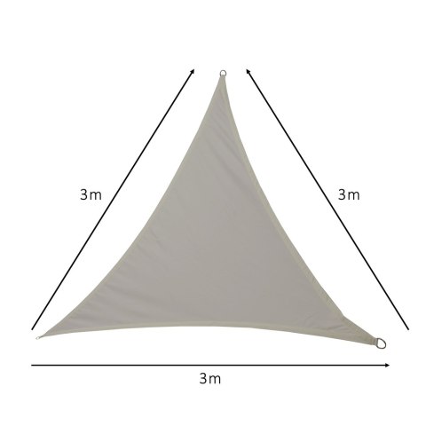 Żagiel przeciwsłoneczny LUARO ogrodowy tarasowy wodoodporny 3x3x3m trójkąt szary Kik Sp. z o. o. Sp. k.