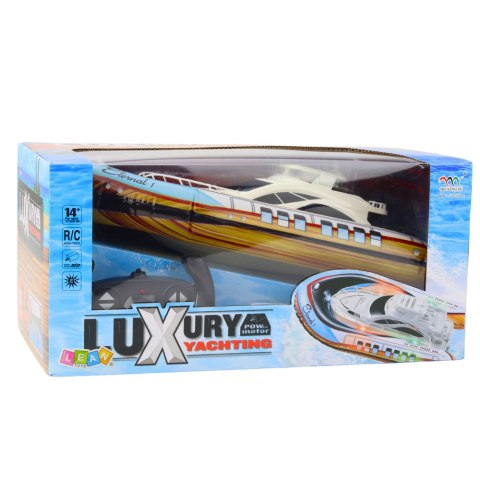 Luksusowy Jacht Łódź Pompowana Zdalnie Sterowana RC Światła LED LEAN Toys