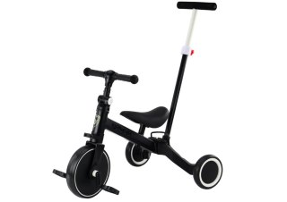 Rower Trójkołowy PRO50 Rowerek Z Rączką Do Prowadzenia Czarny LEAN Trike