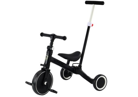 Rower Trójkołowy PRO50 Rowerek Z Rączką Do Prowadzenia Czarny LEAN Trike