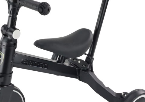 Rower Trójkołowy PRO50 Rowerek Z Rączką Do Prowadzenia Czarny LEAN Trike