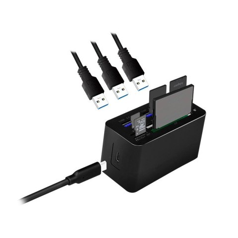 Stacja dokująca USB3.2 8-portów, mini Czarna LogiLink