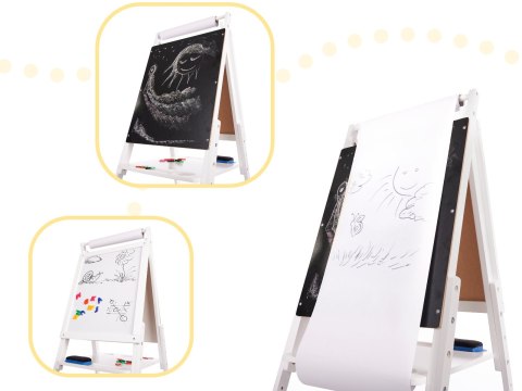 Tablica magnetyczna kredowa dwustronna drewniana biała duża XXL Kik Sp. z o. o. Sp. k.