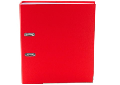 Segregator Na Dokumenty A4/75mm Okucie Mechanizm Dźwigniowy Czerwony LEAN