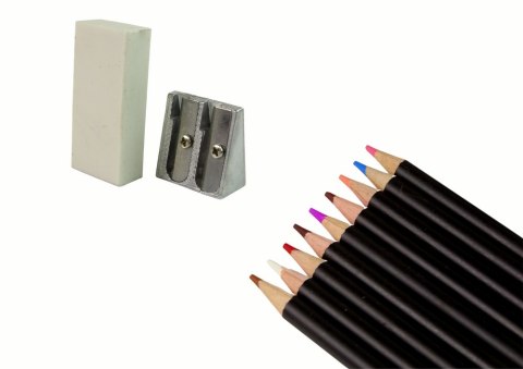 Zestaw Kredek W Tubie Strugaczka Gumka 74 El. LEAN