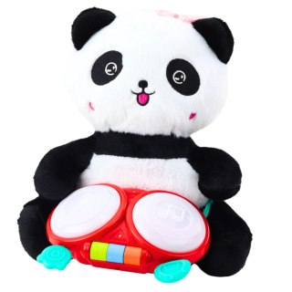 Pluszowa Panda Z Bębenkami Maskotka Przytulanka Światła Dźwięki LEAN Toys
